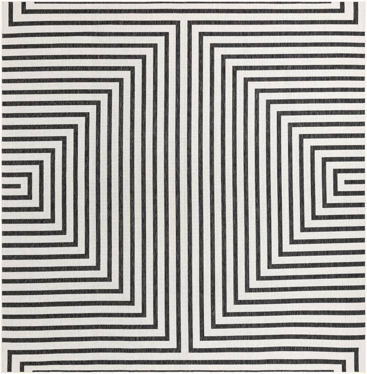 Detail image of 12' x 12' Easy-Clean Modern Indoor / Outdoor Square Rug