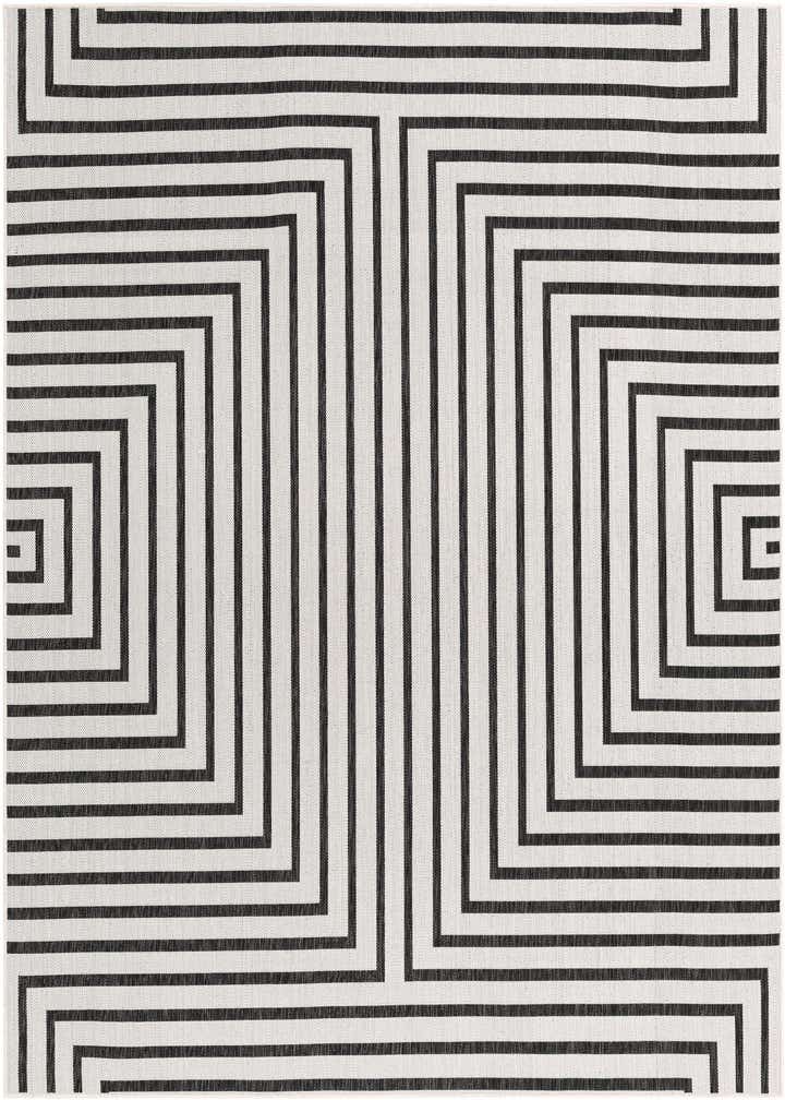7' 10 x 7' 10 Easy-Clean Modern Indoor / Outdoor Square Rug