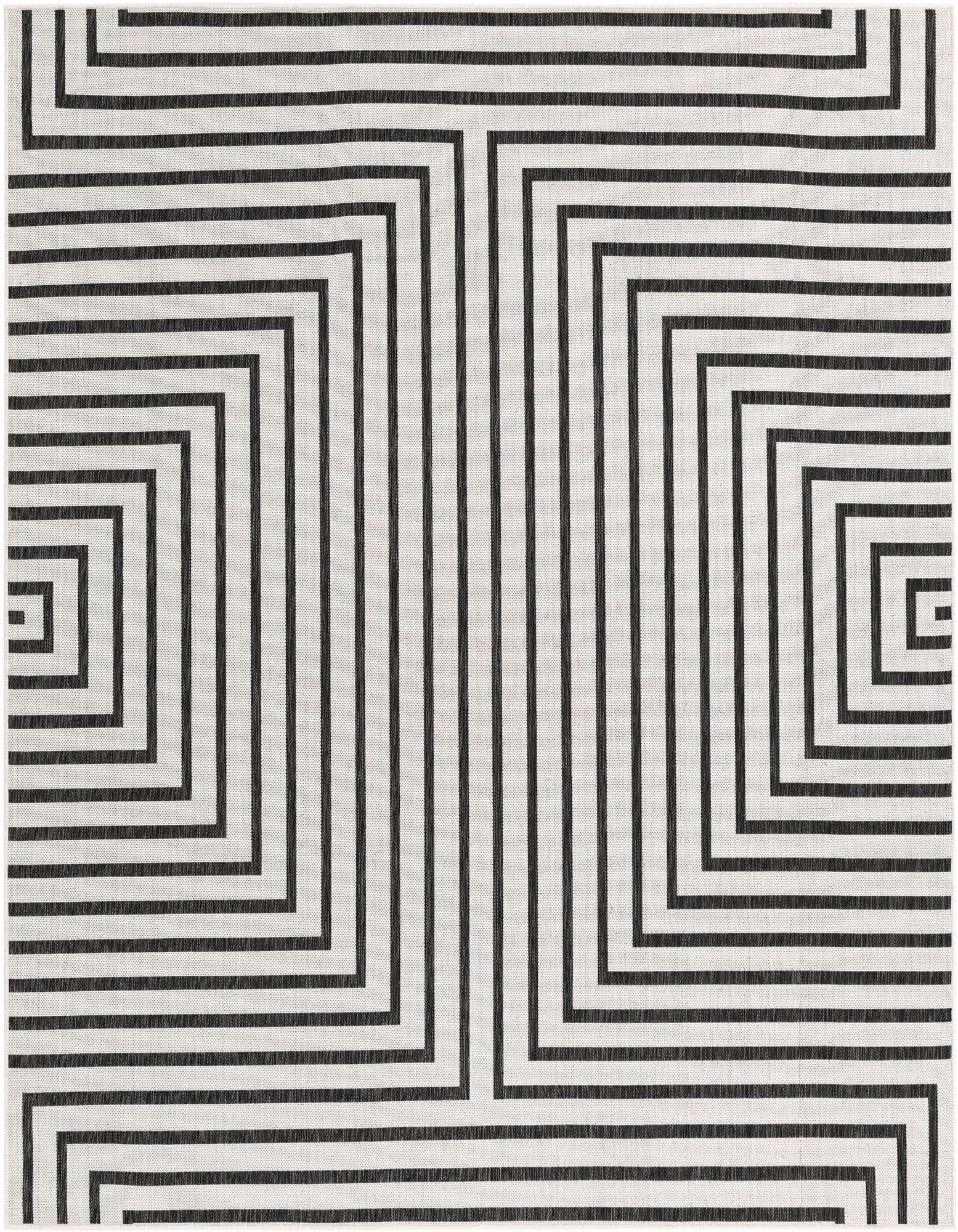 7' 10 x 7' 10 Easy-Clean Modern Indoor / Outdoor Square Rug