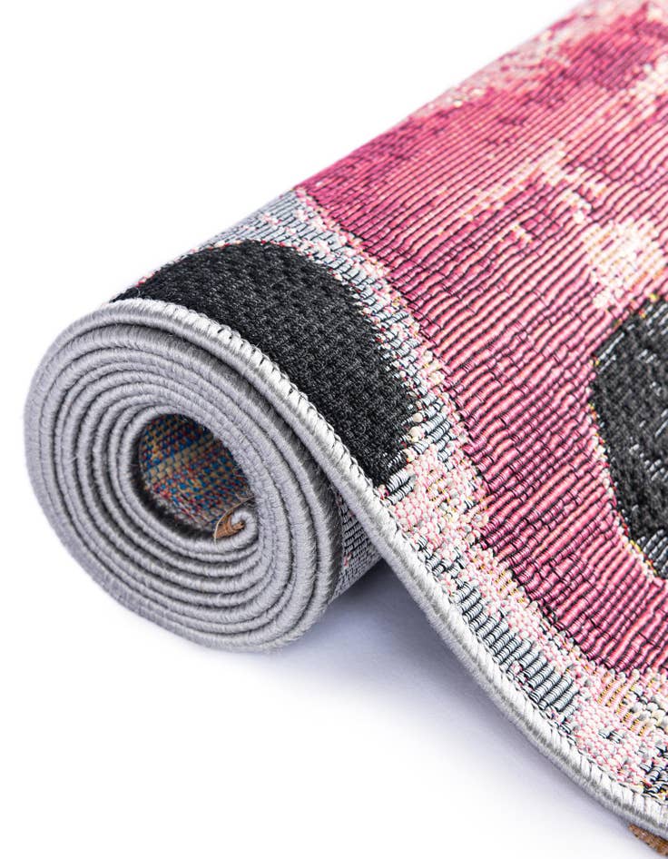 Detail image of 10' x 10'  Washable Modern Indoor / Outdoor Square Rug