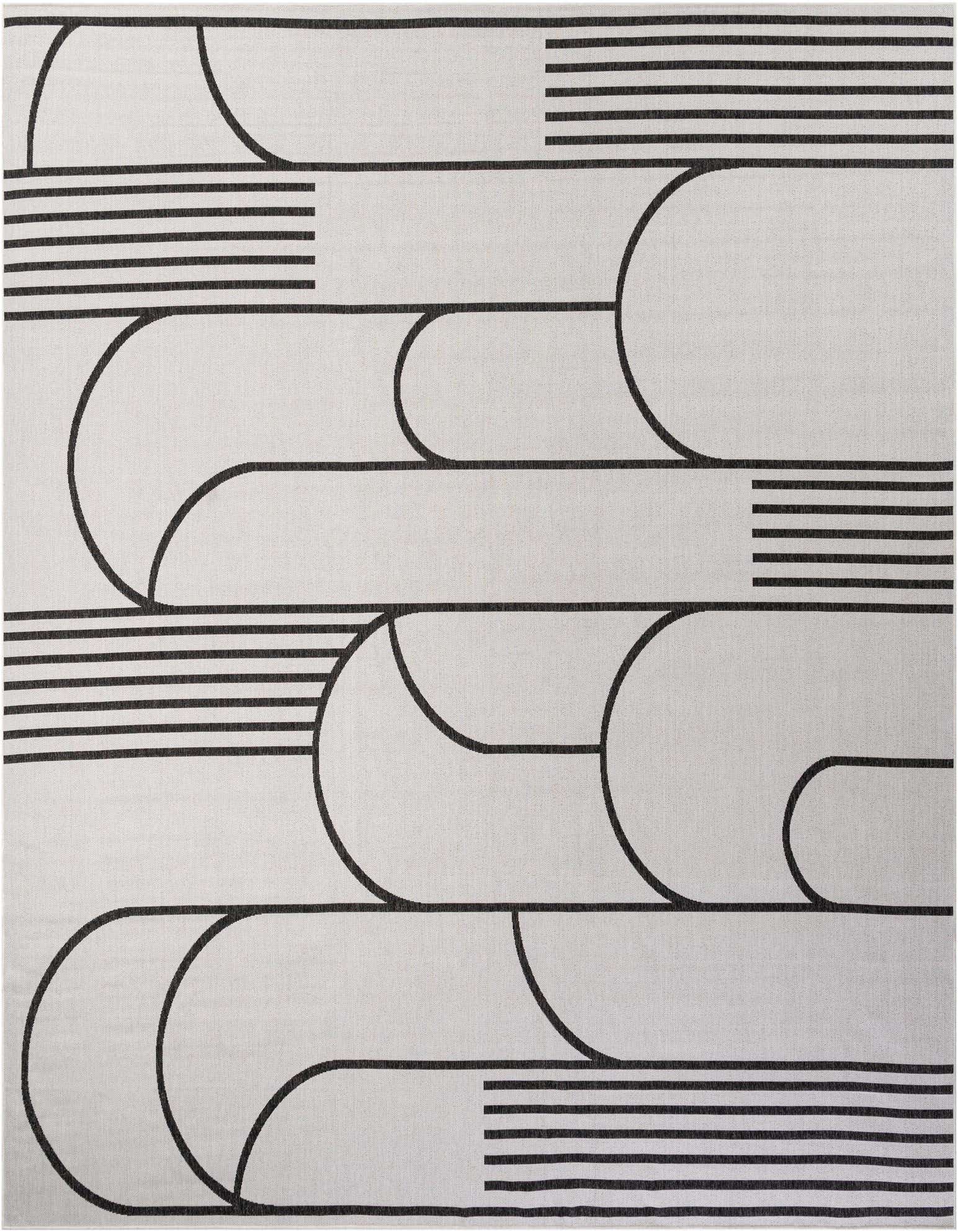 13' x 13' Easy-Clean Modern Indoor / Outdoor Square Rug