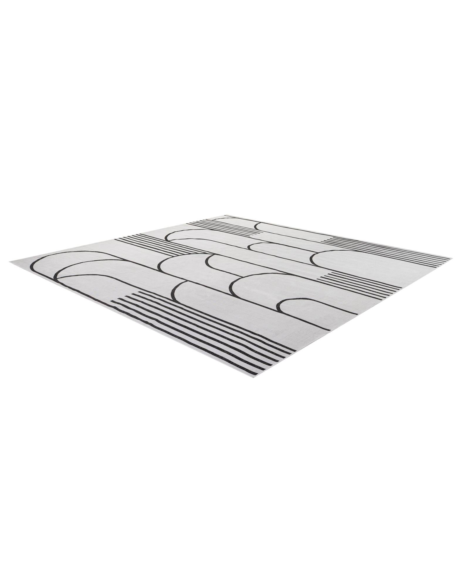 13' x 13' Easy-Clean Modern Indoor / Outdoor Square Rug