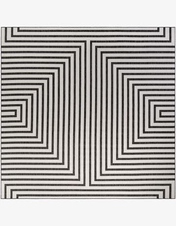 13' x 13' Easy-Clean Modern Indoor / Outdoor Square Rug