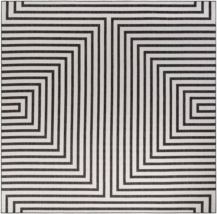 Detail image of 13' x 13' Easy-Clean Modern Indoor / Outdoor Square Rug