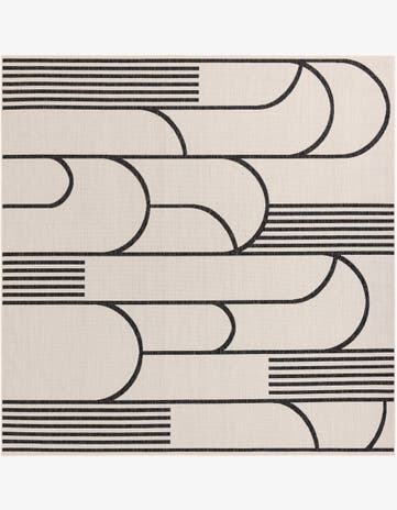 10' x 10' Easy-Clean Modern Indoor / Outdoor Square Rug