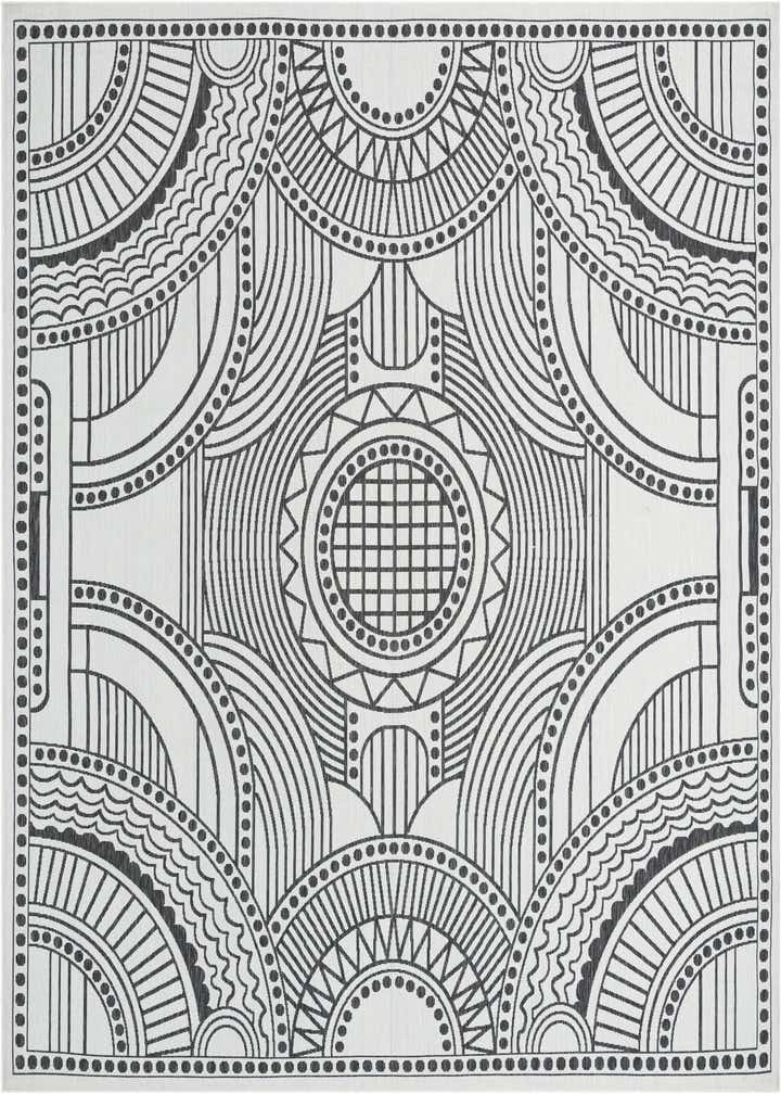 12' x 12' Easy-Clean Traditional Indoor / Outdoor Square Rug