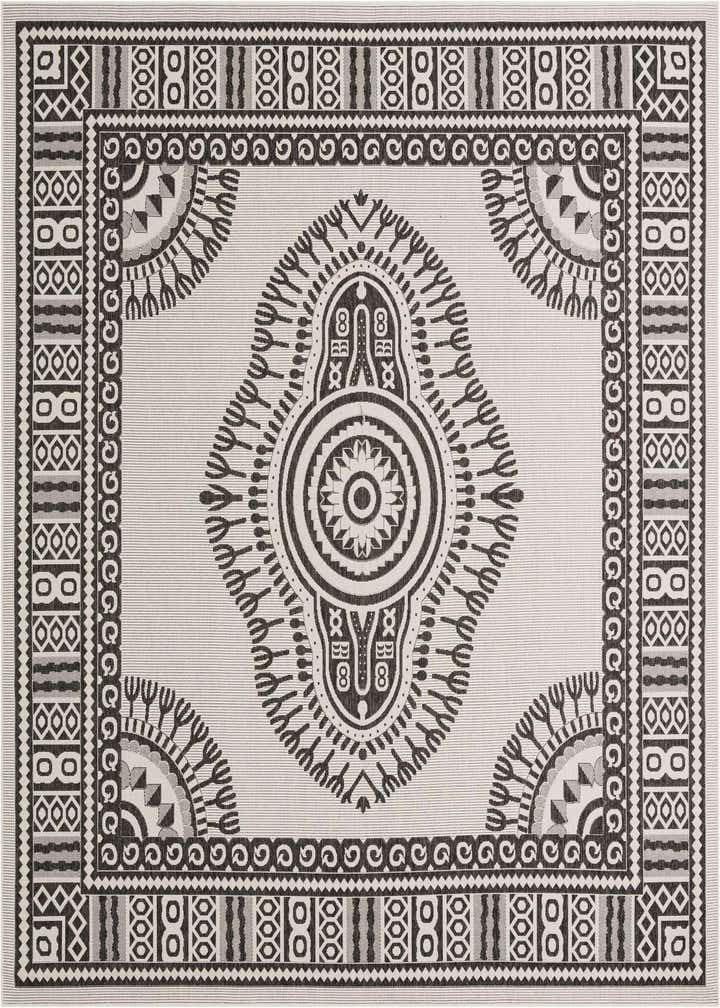12' x 12' Easy-Clean Traditional Indoor / Outdoor Square Rug