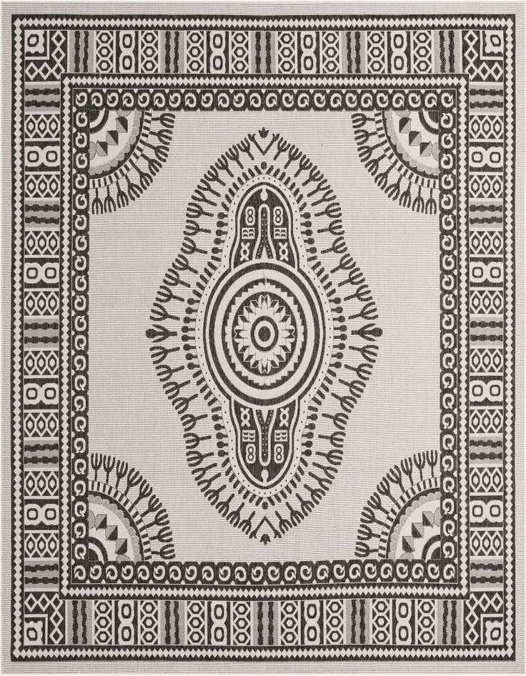 Detail image of 12' x 12' Easy-Clean Traditional Indoor / Outdoor Square Rug