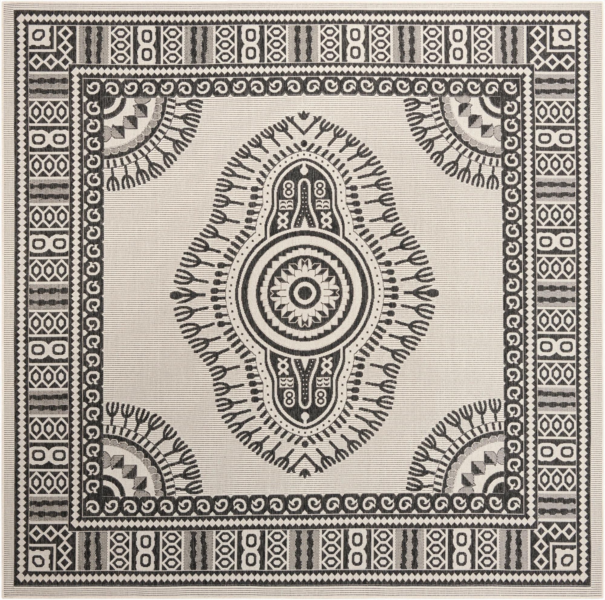 Primary image 10' x 10'  Washable Traditional Indoor / Outdoor Square Rug