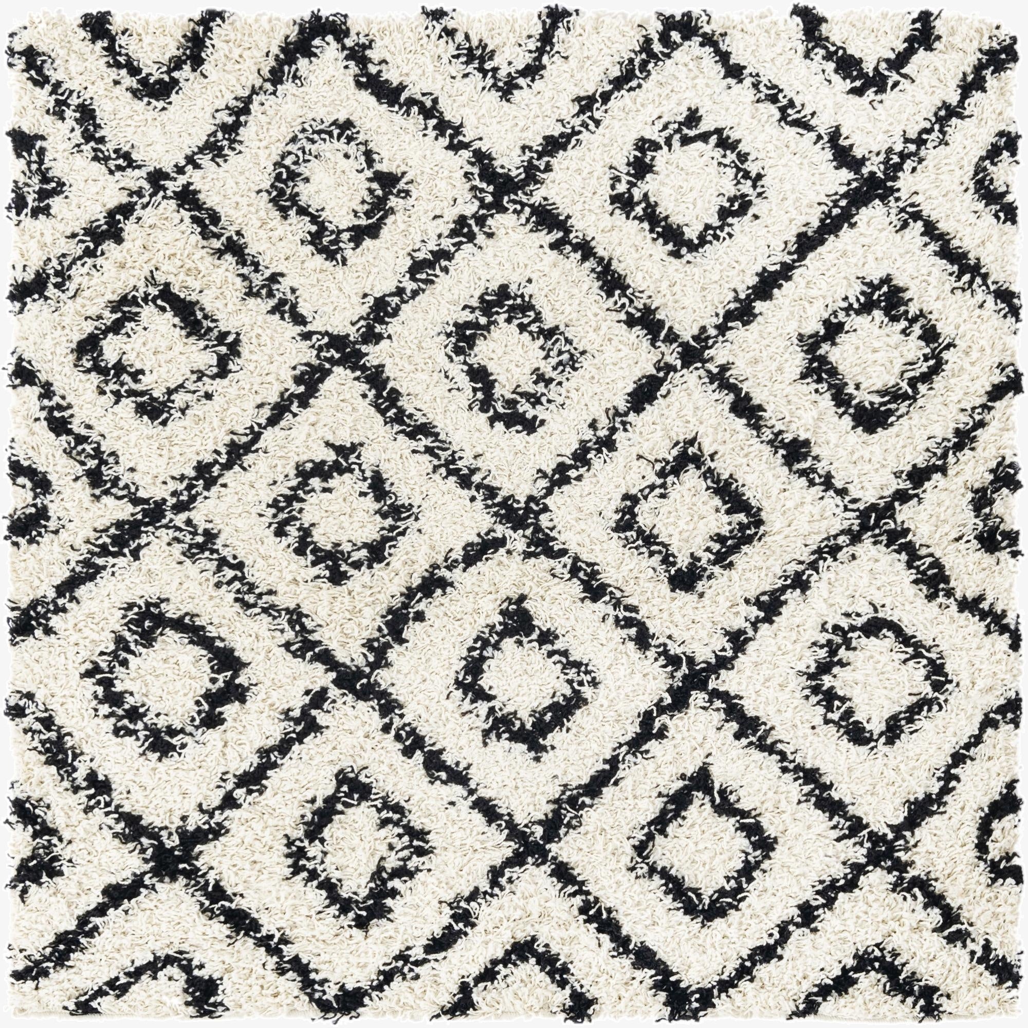 4' x 4' Trellis Shag Square Rug