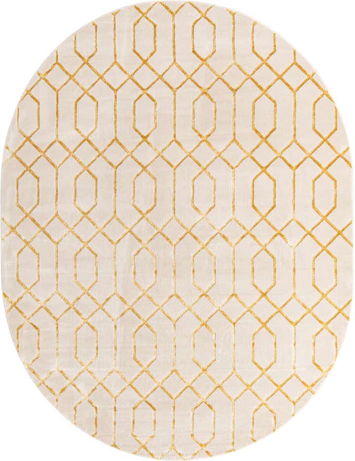 7' 10 x 10' Marilyn Monroe™ Glam Trellis Oval Rug