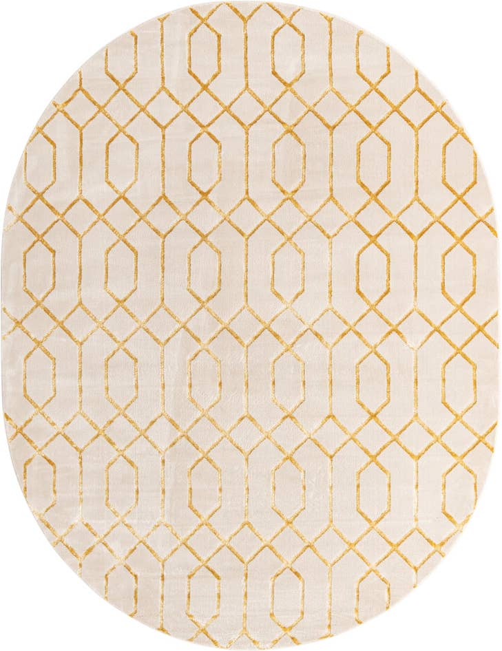 Detail image of 7' 10 x 10' Marilyn Monroe™ Glam Trellis Oval Rug