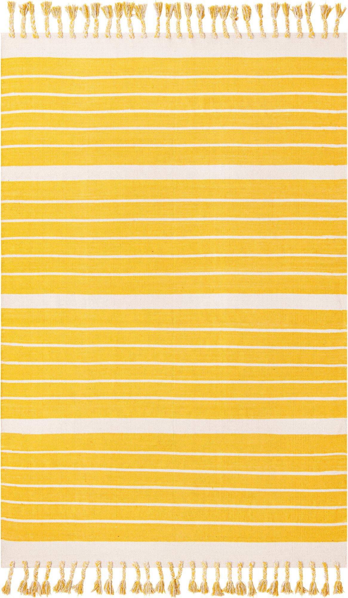 6' 1 x 9' Hand Woven Chindi Cotton Rug