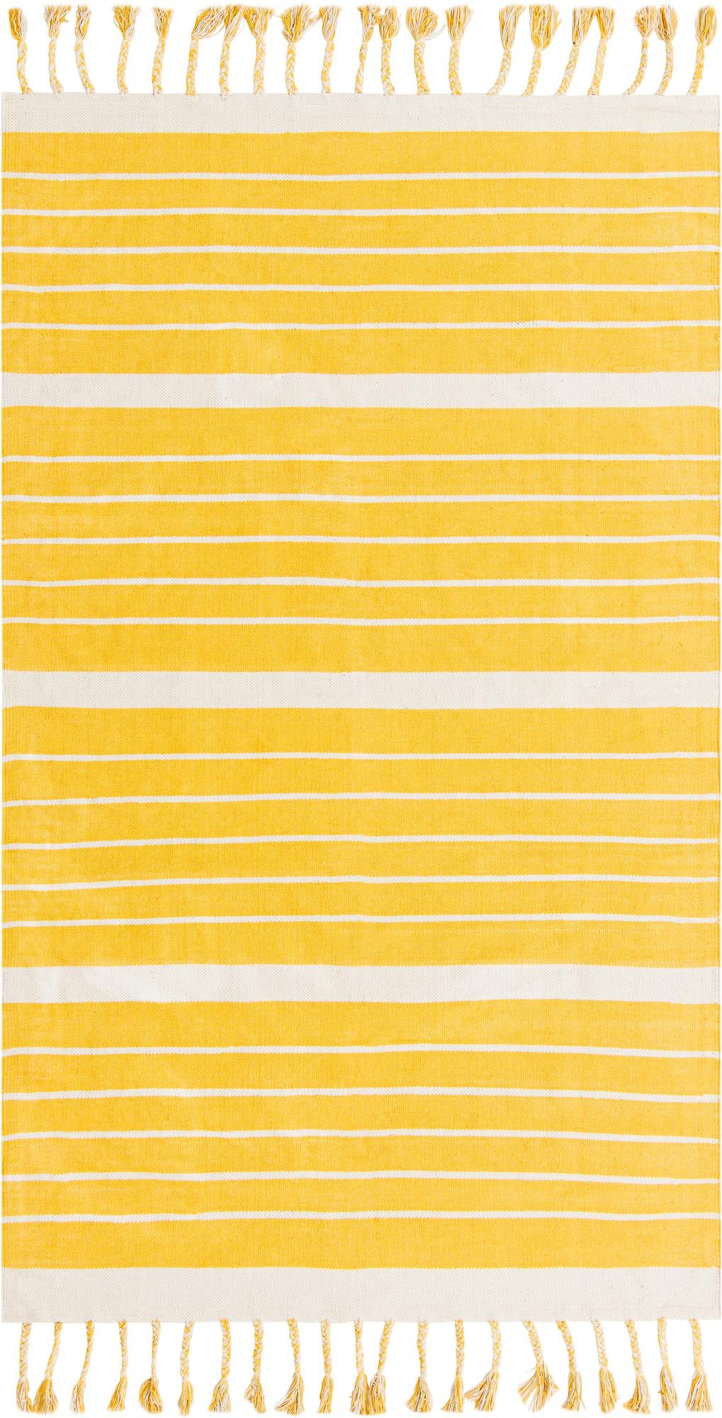 5' 1 x 8' Hand Woven Chindi Cotton Rug