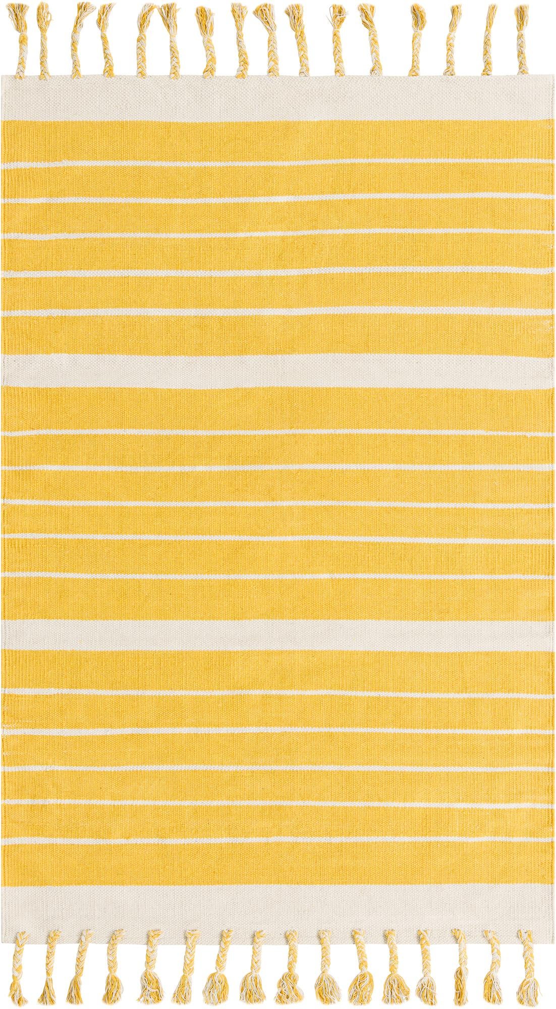 4' 1 x 6' 1 Hand Woven Chindi Cotton Rug