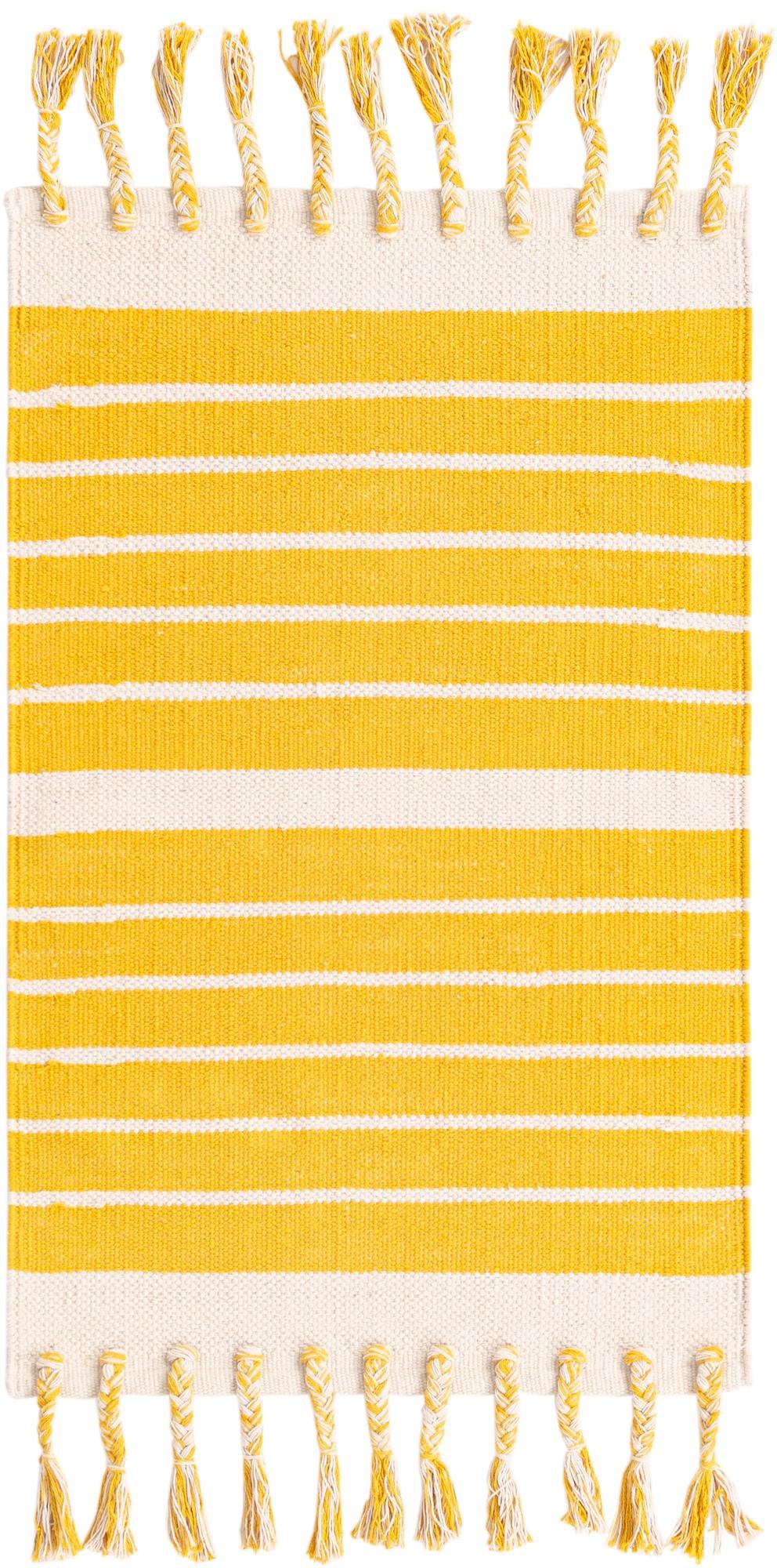 2' x 3' 1 Hand Woven Chindi Cotton Rug