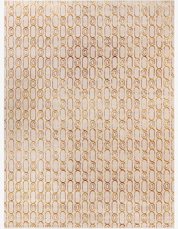 White and Gold Vogue Geo Rug