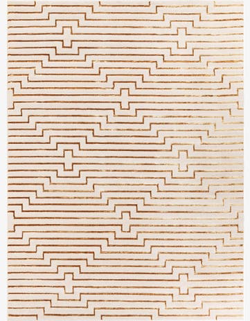 White and Gold Vogue Geo Rug