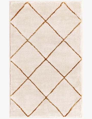 White and Gold Vogue Geo Rug