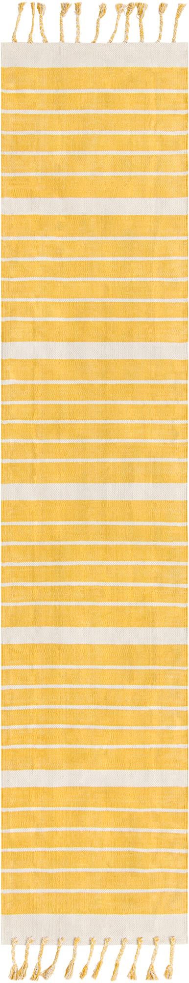 2' 7 x 12' Hand Woven Chindi Cotton Runner Rug