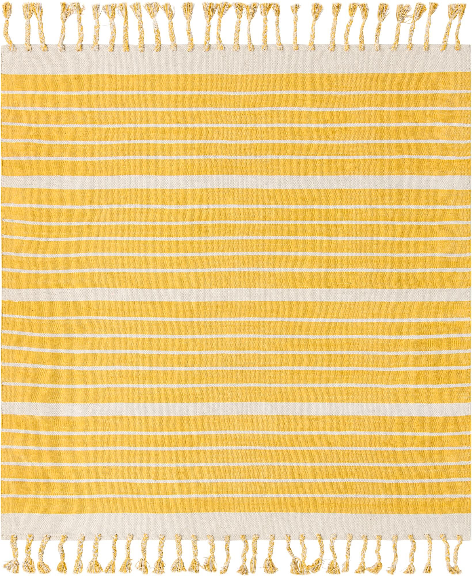 7' 1 x 7' 1 Hand Woven Chindi Cotton Square Rug