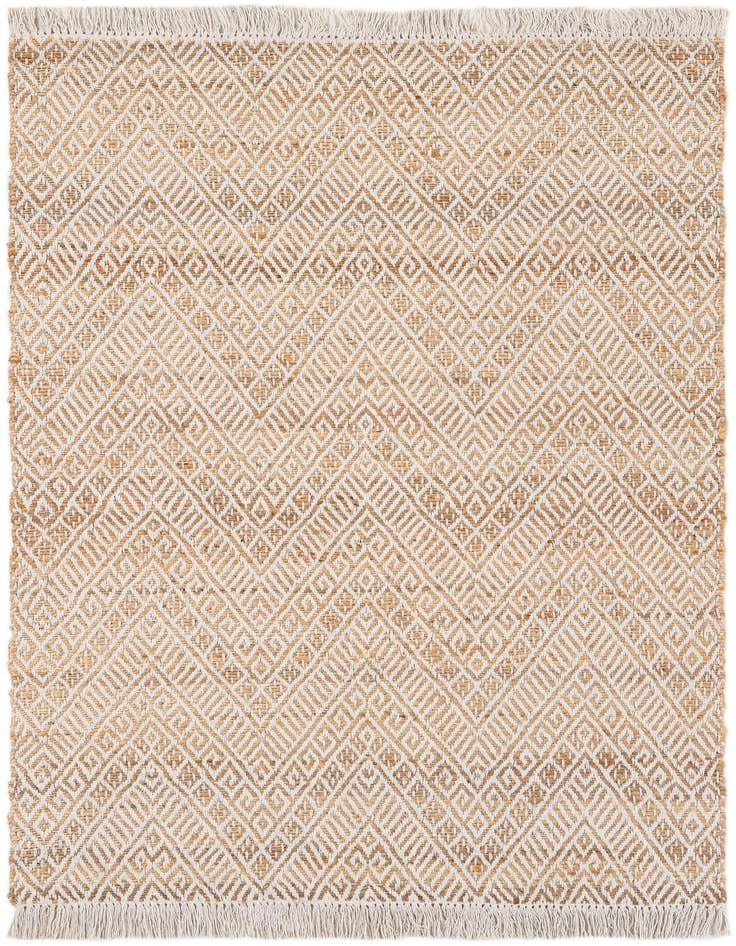 Detail image of 4' 1 x 6' 1  Hand Braided Jute Rug