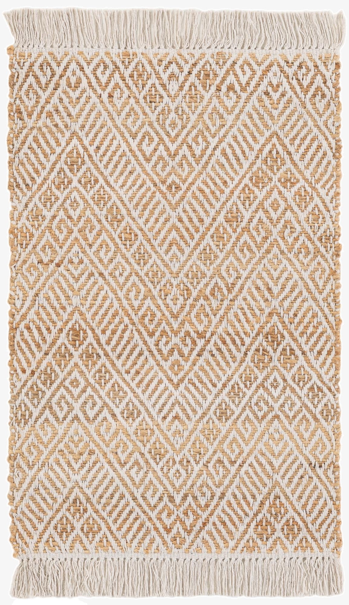 2' x 3' 1  Hand Braided Jute Rug