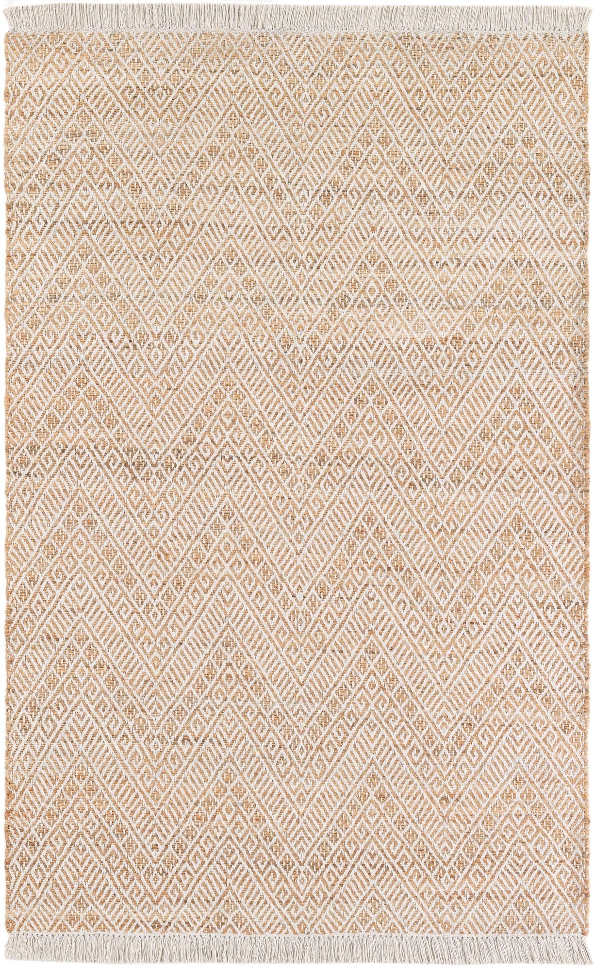 5' 1 x 8'  Hand Braided Jute Rug