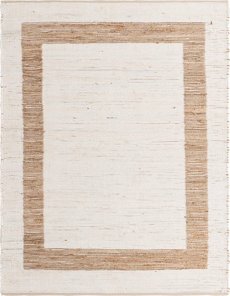 Detail image of 7' 1 x 10' Hand Woven Chindi Jute Rug