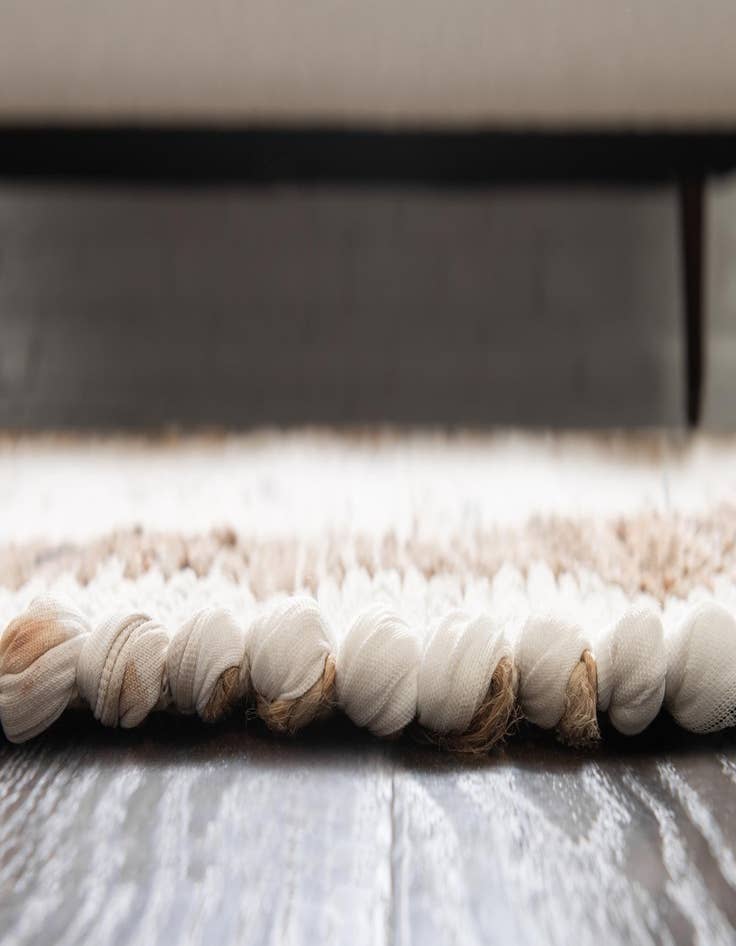 Detail image of 2' x 3' 1  Hand Woven Chindi Jute Rug