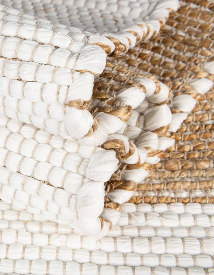 Detail image of 2' x 3' 1  Hand Woven Chindi Jute Rug