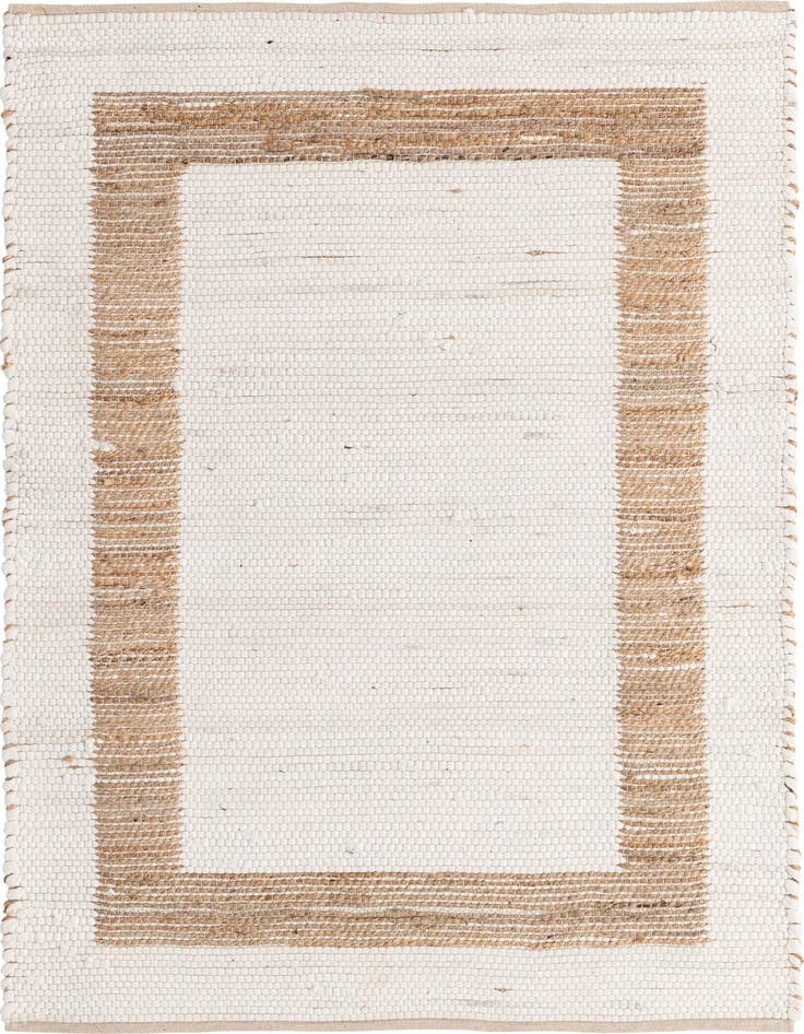 Detail image of 4' 1 x 6' 1 Hand Woven Chindi Jute Rug