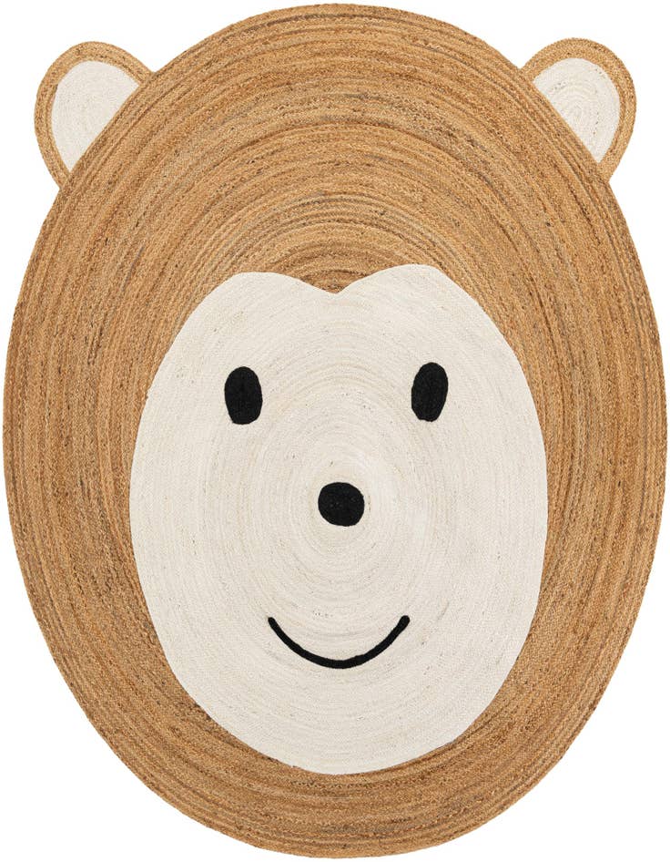 Detail image of 7' 10 x 7' 10  Hand Braided Kids Braided Jute Round Rug