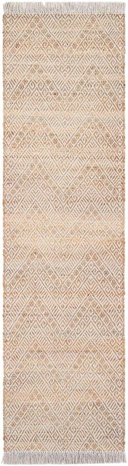 Detail image of 2' 7 x 10' Handmade Braided Jute Runner Rug