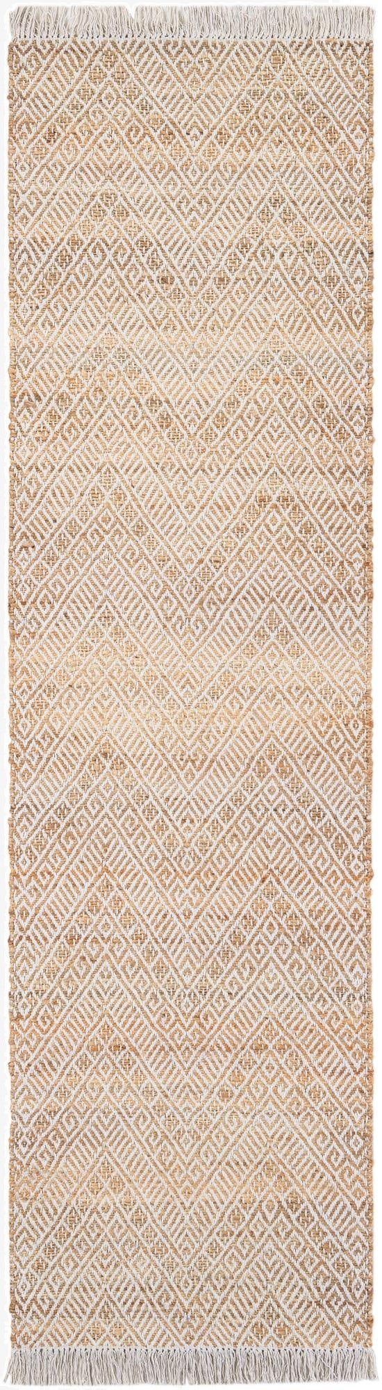 2' 7 x 10'  Hand Braided Jute Runner Rug
