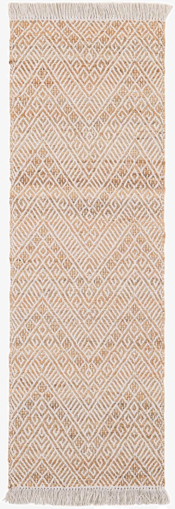 2' x 6' 1  Hand Braided Jute Runner Rug