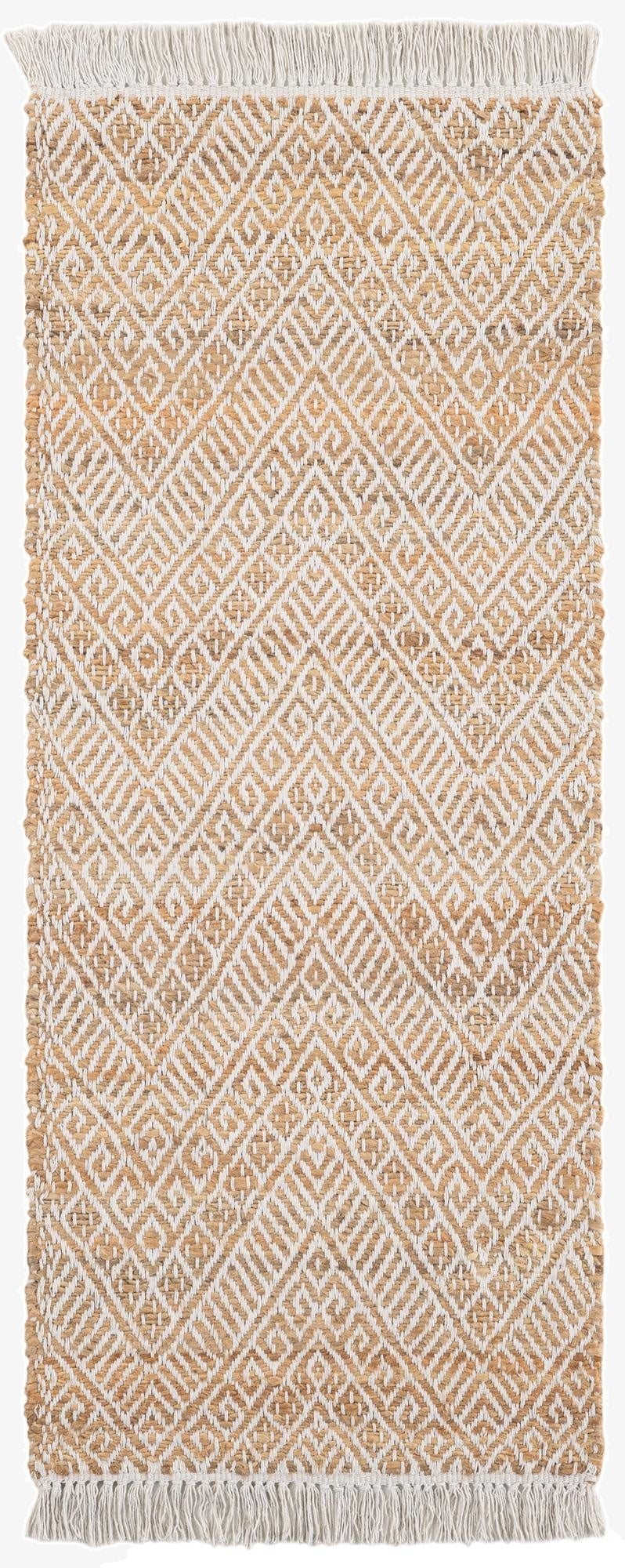 2' x 5' 1  Hand Braided Jute Runner Rug