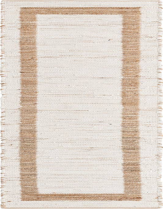 Detail image of 2' 7 x 10' Hand Woven Chindi Jute Runner Rug