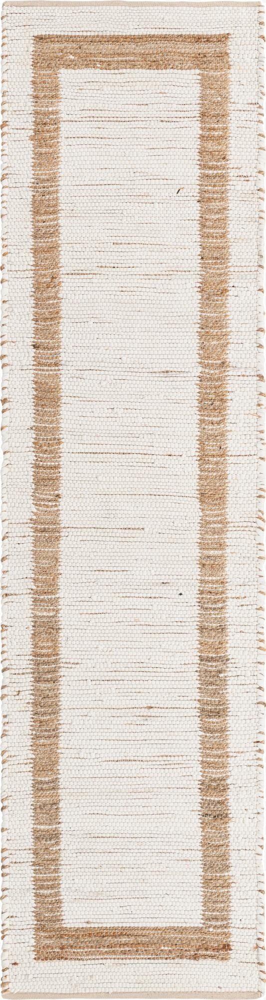 Primary image 2' 7 x 10'  Hand Woven Chindi Jute Runner Rug
