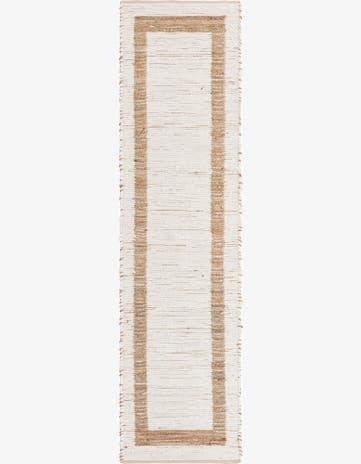 2' 7 x 10' Hand Woven Chindi Jute Runner Rug
