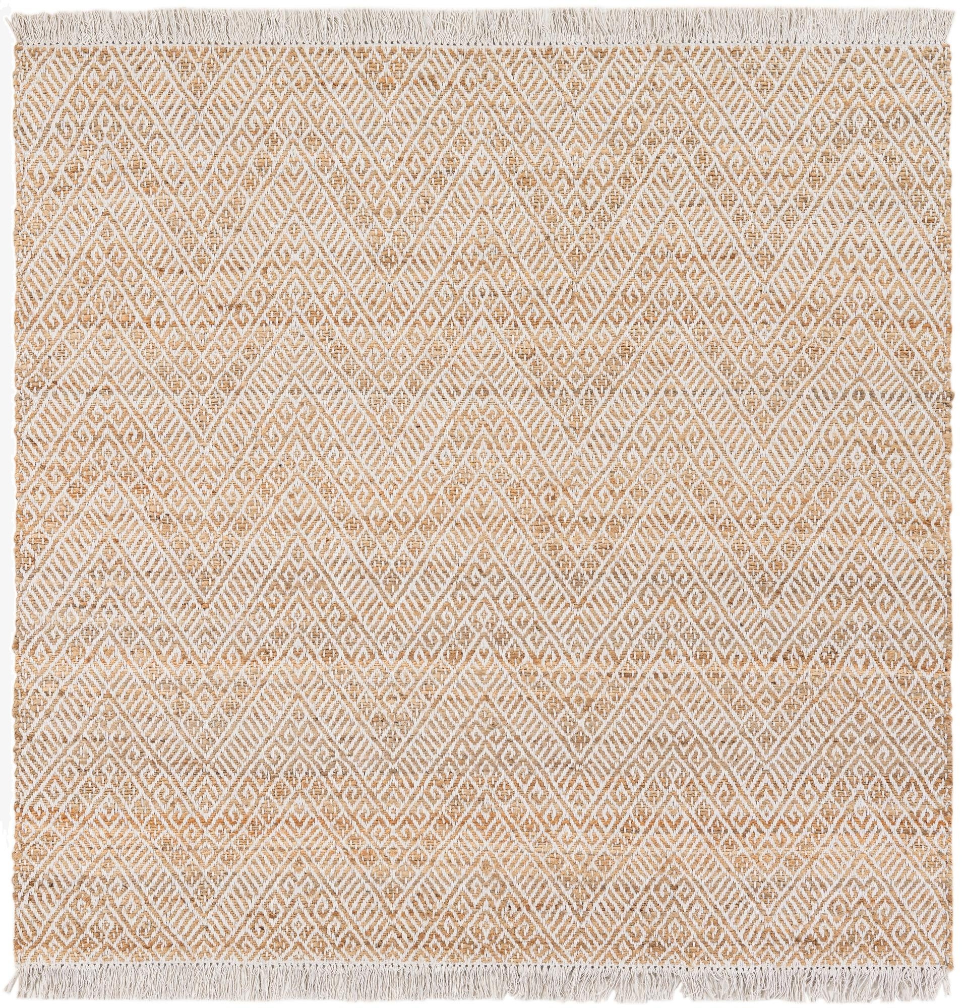 6' 1 x 6' 1  Hand Braided Jute Square Rug