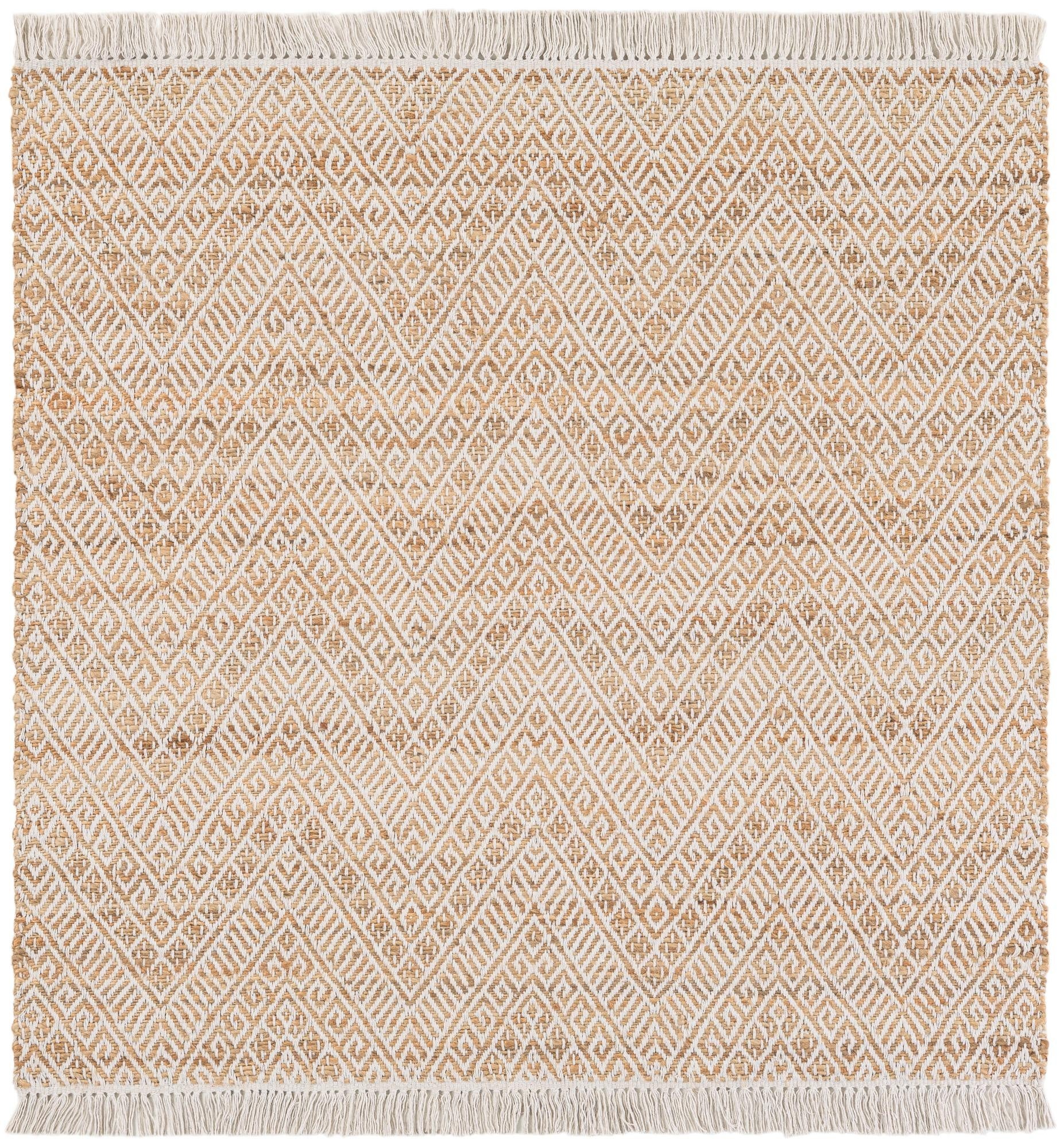 5' 1 x 5' 1  Hand Braided Jute Square Rug