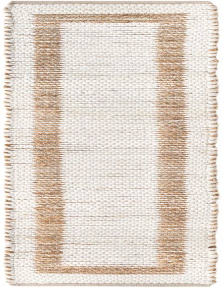 Detail image of 1' 2 x 6' 1 Hand Woven Chindi Jute Table Runner Rug