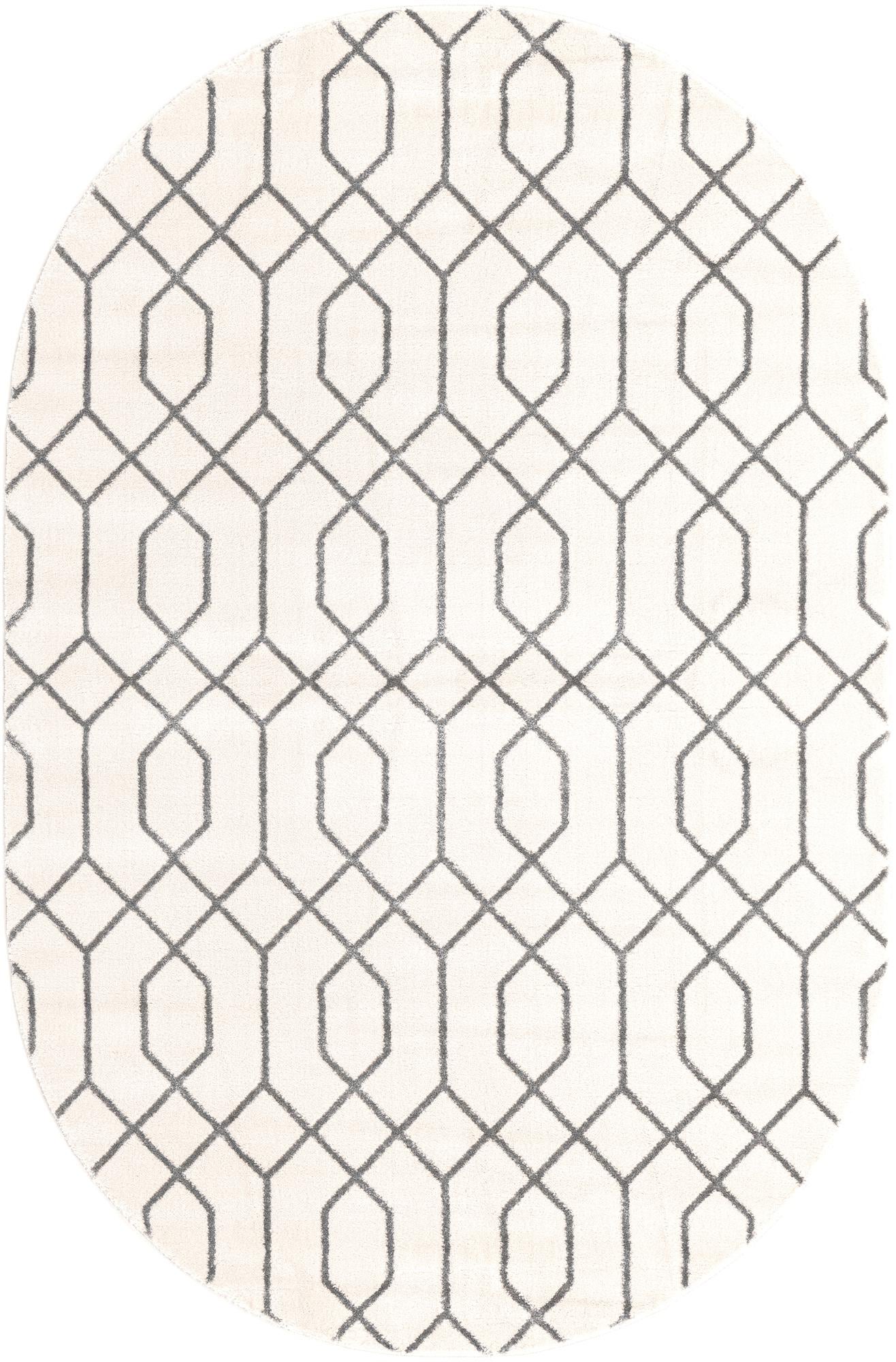 5' 3 x 8' Marilyn Monroe™ Glam Trellis Oval Rug