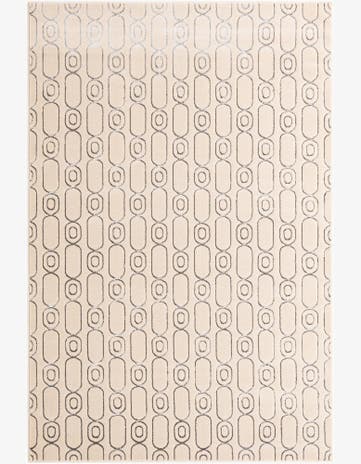 White and Silver Vogue Geo Rug