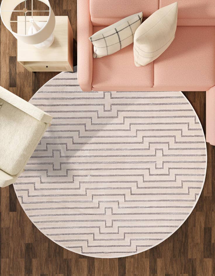 Detail image of 3' x 3' Vogue Geo Round Rug