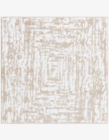 White Bone Hermitage Square Rug