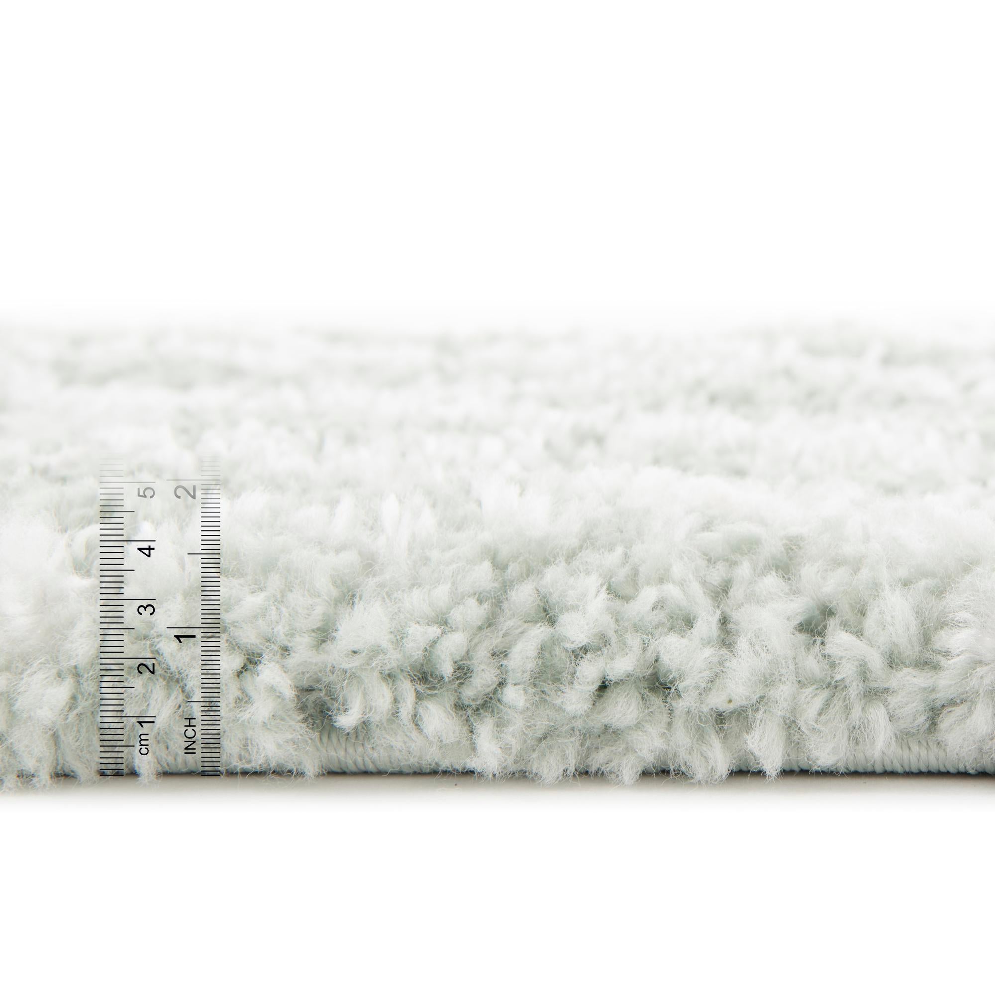 Custom White Cyan Marrakesh Shag Rug