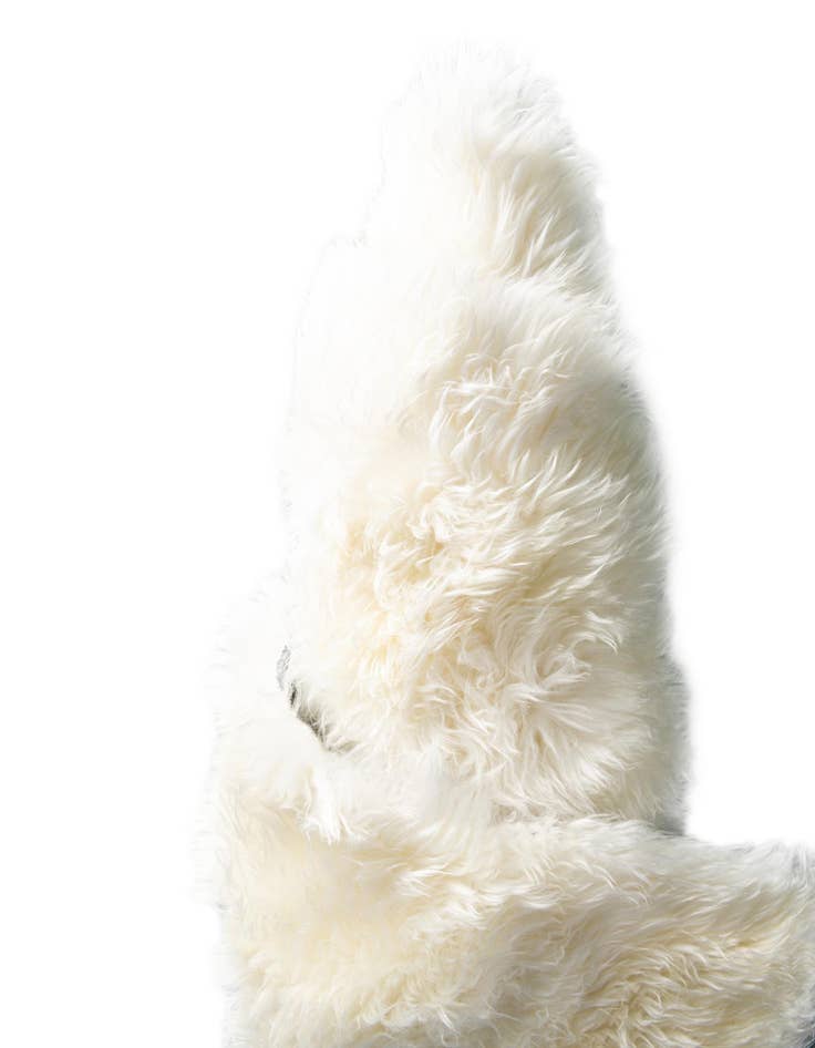 Detail image of 3' 3 x 6' Natural Sheepskin Freeform Rug