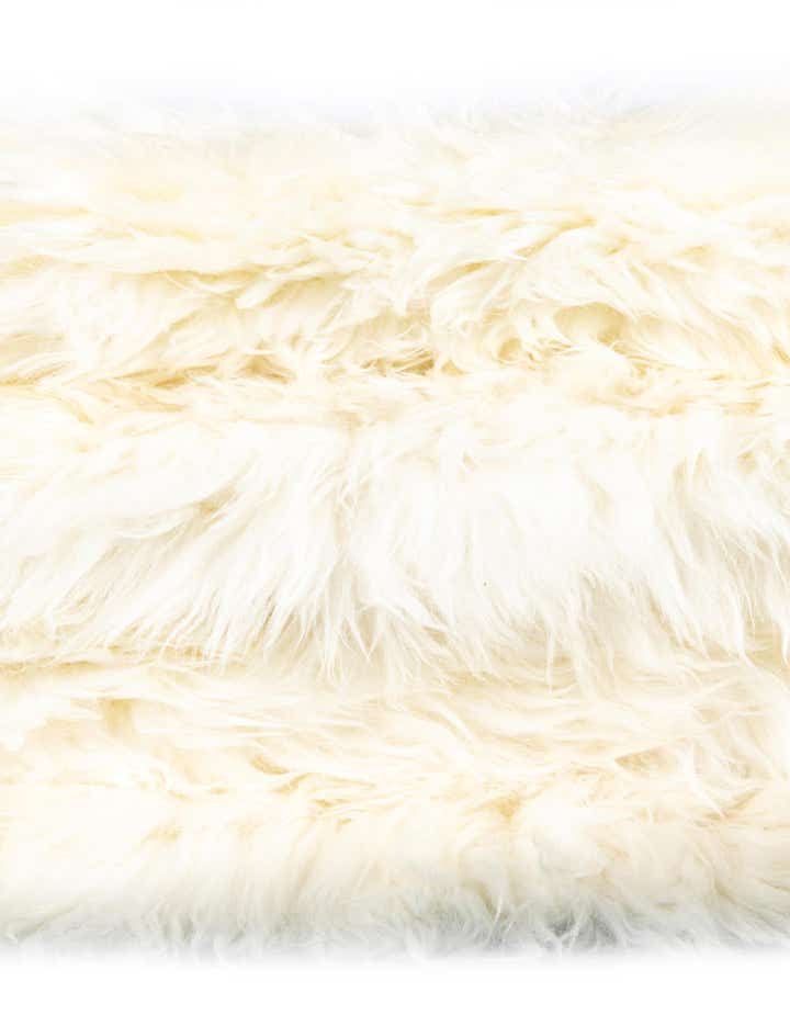 3' 3 x 6' Natural Sheepskin Freeform Rug